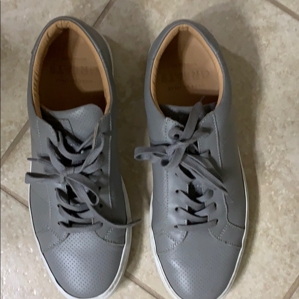 Greats Gray Perforated Italian Leather Shoe